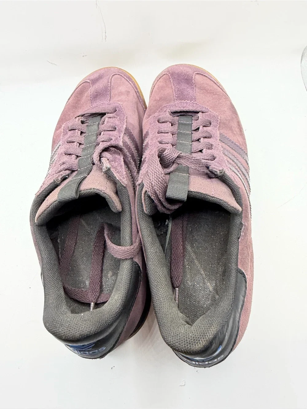 adidas Men's Suede Sneakers in Plum with Gum Sole
